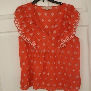 Loft Eyelet Shirt with Flutter sleeves